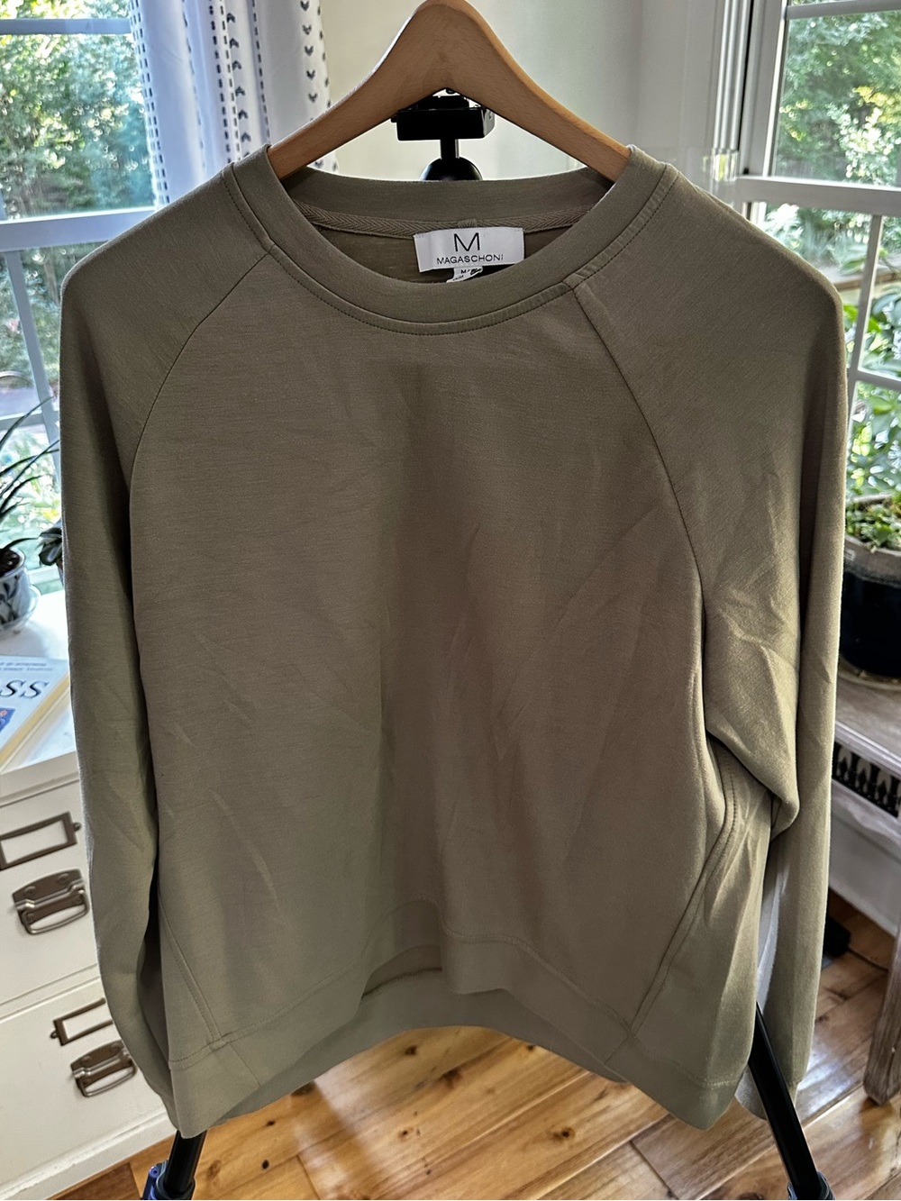 Magaschoni Olive Crewneck Tee